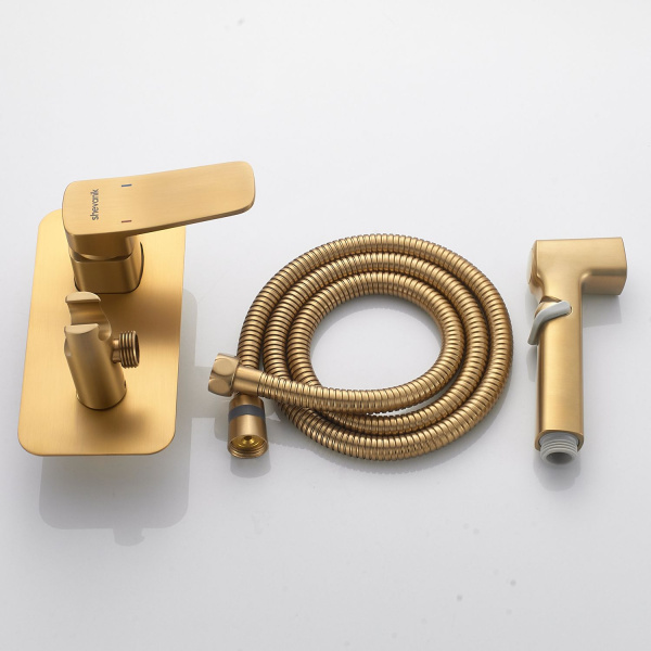 Гигиенический душ со смесителем Shevanik S147T, оружейная сталь