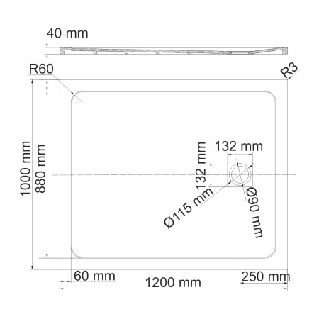 Душевой поддон WasserKRAFT Rhin 44T10