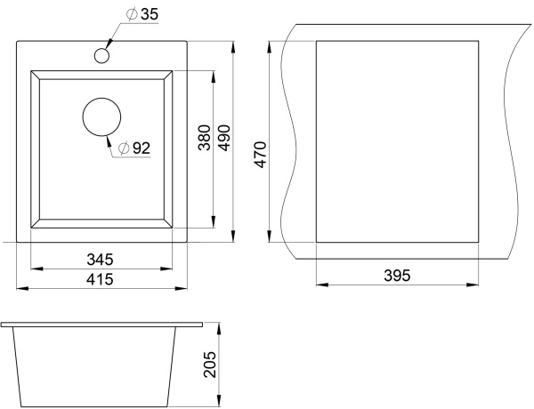 Кухонная мойка Granula GR-4201 антик