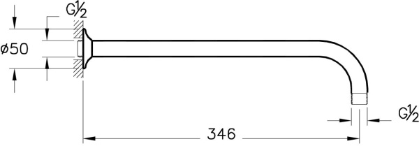 Кронштейн для верхнего душа VitrA A45652