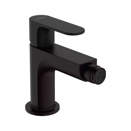 Hansgrohe Rebris S Смеситель для биде с металлическим сливным гарнитуром черный матовый 72212670