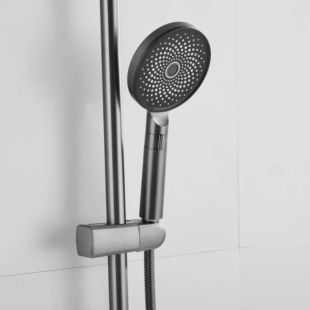 Душевая система Shevanik S8336T, оружейная сталь