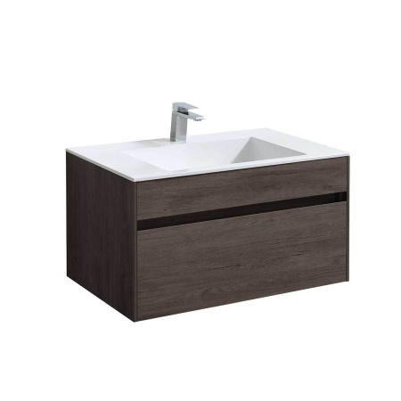 Тумба под раковину Vincea Chiara 800 подвесная, 1 выкатной ящик soft-close, R.Oak
