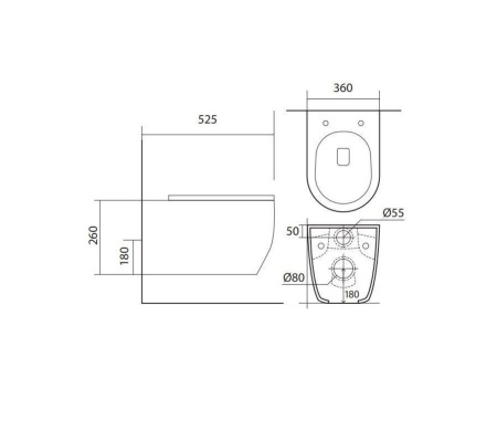 Комплект инсталляции с унитазом AQUATEK ЕВРОПА NEW AQ1106L-00 Standard