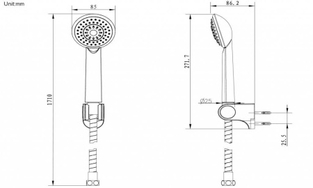 Душевой гарнитур Bravat Eco D288BM-RUS