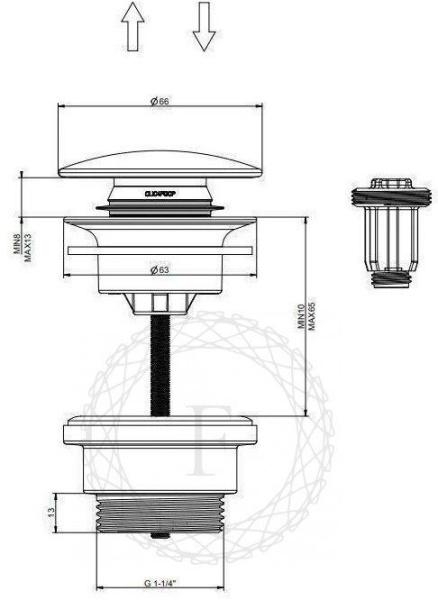 Донный клапан FILARETE FL75 (Бронза)