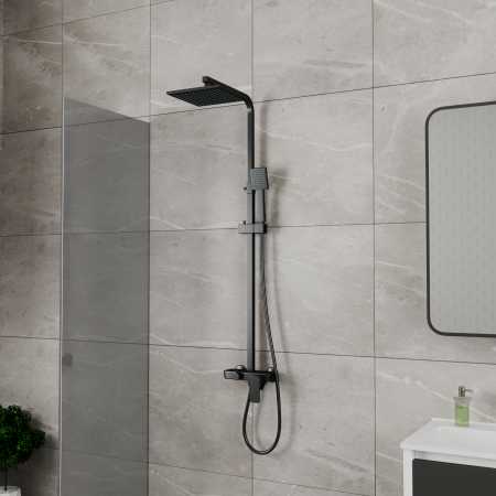Душевая система D&K Berlin.Technische DA1433725A02 черный матовый