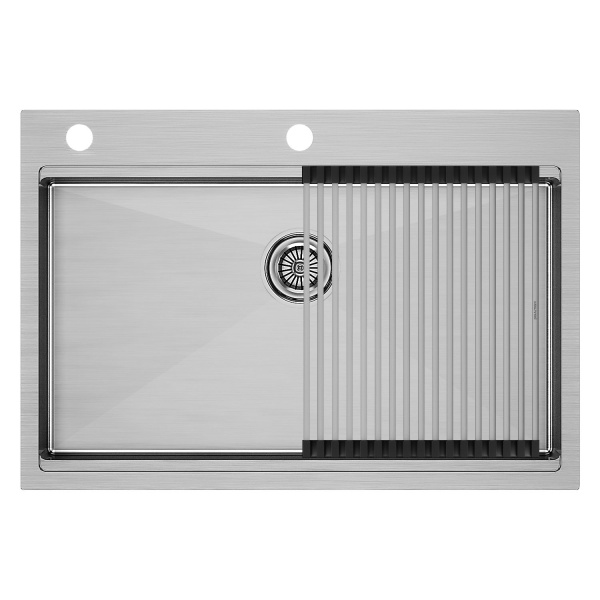 Мойка нерж. сталь KRONER-PRO 75, PM707551-BS, брашированная сталь, 750х510мм, Paulmark