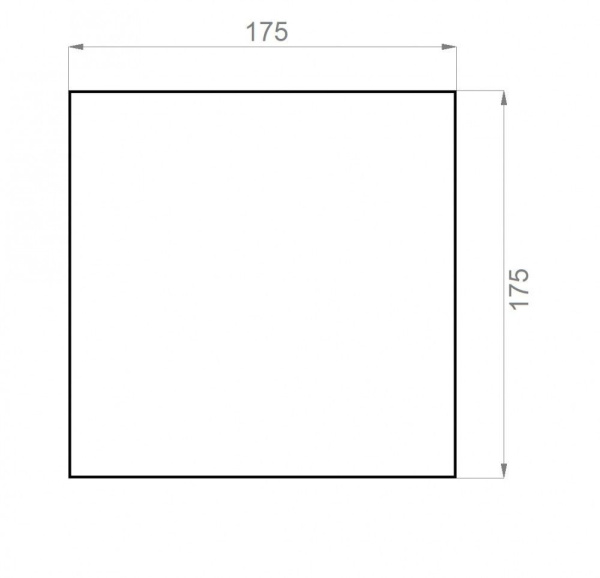 Накладка  BETTOSERB, белое стекло, 110150WG