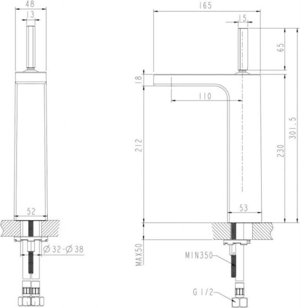 Смеситель для раковины Bravat Spring F179113C-A, хром