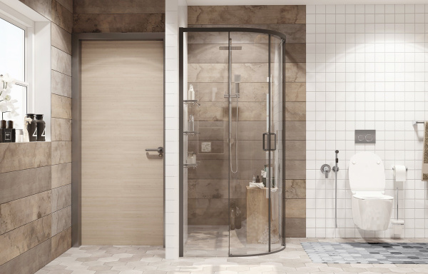 Душевое ограждение Ambassador Queen 11011201Black 900x900x2000