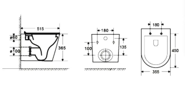 Унитаз с инсталляцией WeltWasser AMBERG 497 + SALZBACH 004 MT-BL + AMBERG RD-CR