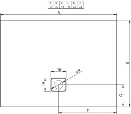 Душевой поддон Riho Basel 402 DC120050000000S 90x80