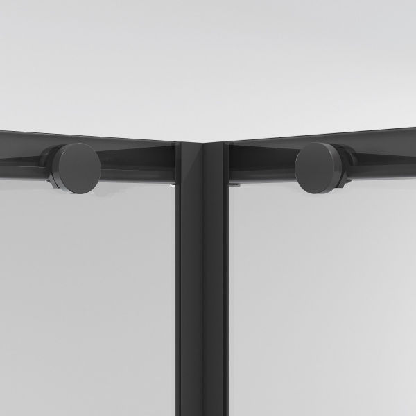 Душевое ограждение  Niagara Nova  NG-6822-34BLACK (80*80*195) квадрат, двери раздвижные