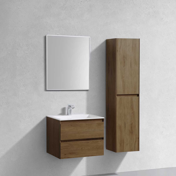 Тумба под раковину Vincea Luka 600 подвесная, 2 выкатных ящика soft-close, T.Oak