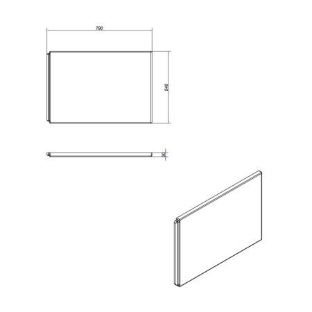 Панель для ванны боковая Cersanit VIRGO 80 белый, P-PB-VIRGO*80