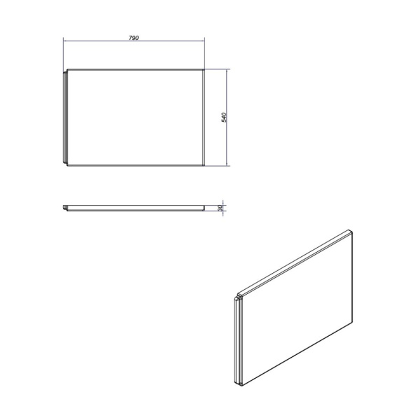 Панель для ванны боковая Cersanit VIRGO 80 белый, P-PB-VIRGO*80