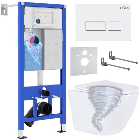 Комплект 6 в 1 RoxenBath StounFix Dual Fresh 968303 (состоит из: 710200, Caspia 410280W, 530205-01)