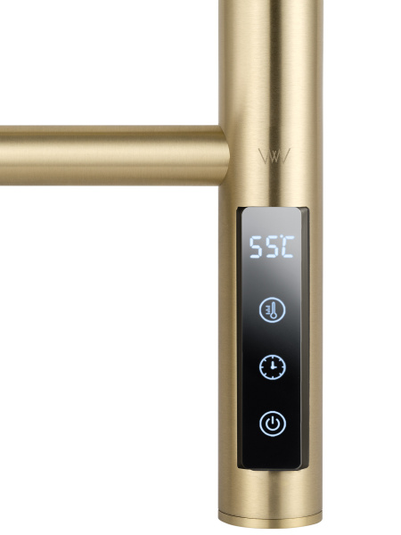 Полотенцесушитель электрический WONZON & WOGHAND, Брашированное золото (WW-AL409-BG)