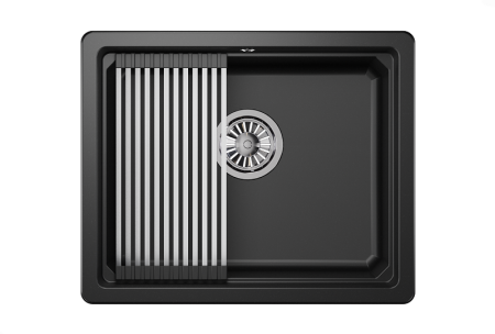 Мойка для кухни Granula Kitchen Space 5501U шварц, 55х45 см, прямоугольная