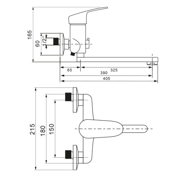Смеситель для ванны WesnaArt OCEAN OCE12-320, хром