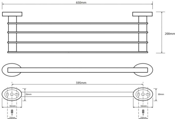 Полочка Bemeta Oval 118412181