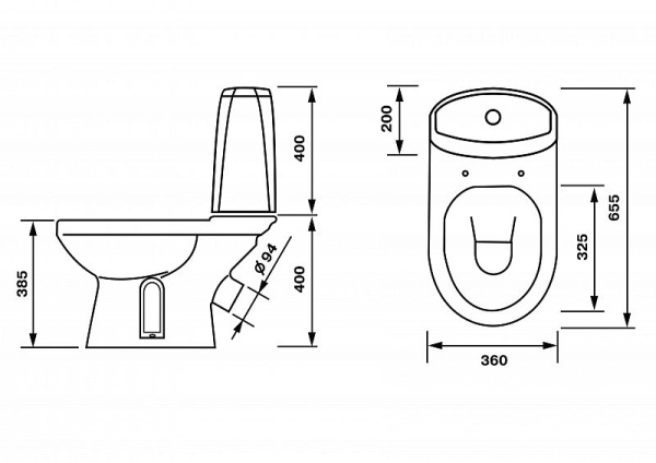 Унитаз-компакт Оскольская Керамика Лея Премиум 41301130315