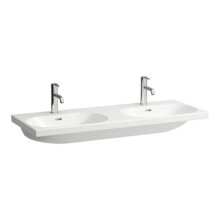 Laufen LUA Раковина подвесная 120x46см, двойная, с 1 отв., цвет: белый глянцевый 8.1408.1.000.104.1
