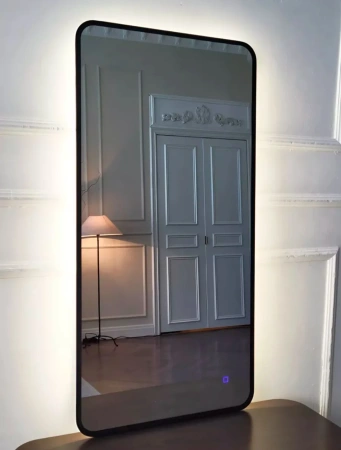 Зеркало EMZE Led Смартфон с подсветкой и УФ-окантовкой 50x100 (черный)