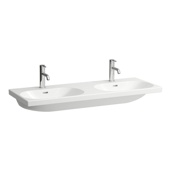 Laufen LUA Раковина подвесная 120x46см, двойная, с 1 отв., цвет: белый глянцевый 8.1408.1.000.104.1