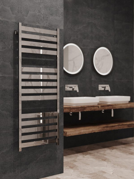 Полотенцесушитель водяной Stinox San Remo Luxe 500x1400, нижнее подключение, хром, 1/2" ВР (внутренняя резьба), 14 перекладин