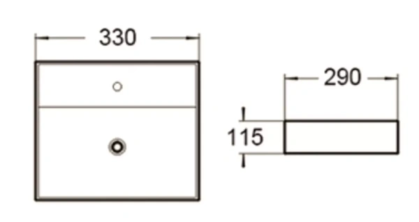Раковина керамическая (накладная/подвесная)   SantiLine SL-2001