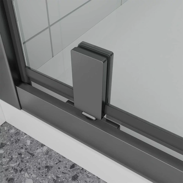Душевая дверь Veconi Ottimo P30 GR, 900x1900, графит брашинг, стекло прозрачное