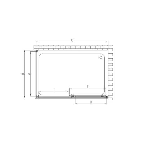 Душевой уголок Vincea Alpha VSR-3AL8014CL, 1400*800, хром, стекло прозрачное