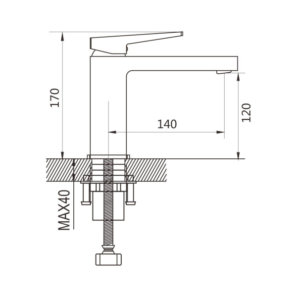 Смеситель для раковины Shevanik S8901-1, хром