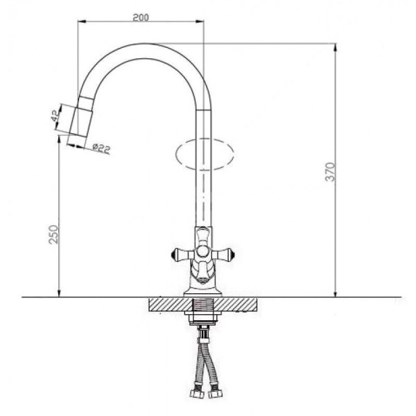 Смеситель для душа Сантаком StOnix 1138