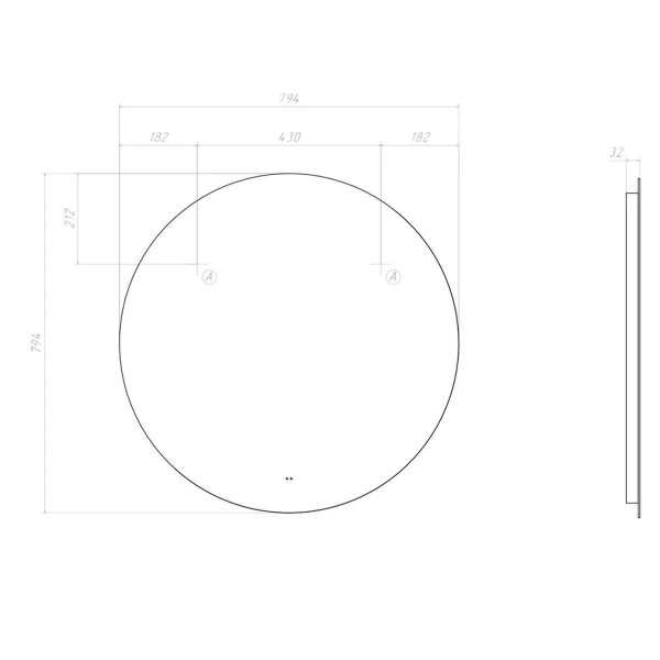 Зеркало VIGO Otti Classic 800