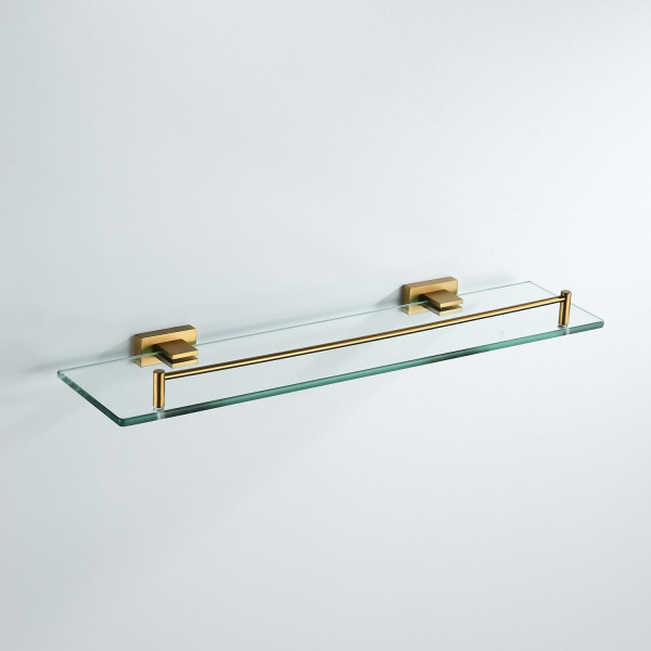 Полка стеклянная Shevanik SG5619G, золотой сатин