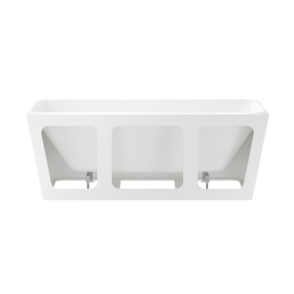 Акриловая ванна в наборе 3 в 1: пристенная ванна, ножки, экран Wellsee Bromance 231601000