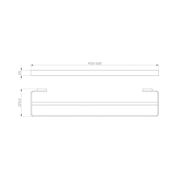 Полотенцедержатель двойной WONZON & WOGHAND, Хром (WW-8311A)