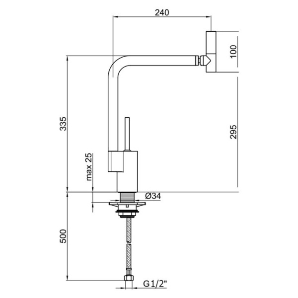 Смеситель для кухни Webert Kitchen 360° TS920302744