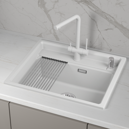 Мойка для кухни Granula Kitchen Space 6003i арктик, 60х51 см, прямоугольная