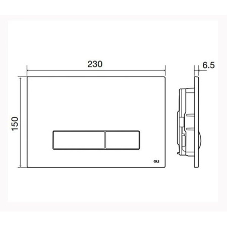 Панель механическая двойная Glam, пластик, черный Soft touch, OLI 139187