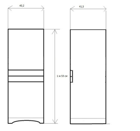 Orange Классик F7-40PE1 пенал напольный, орех
