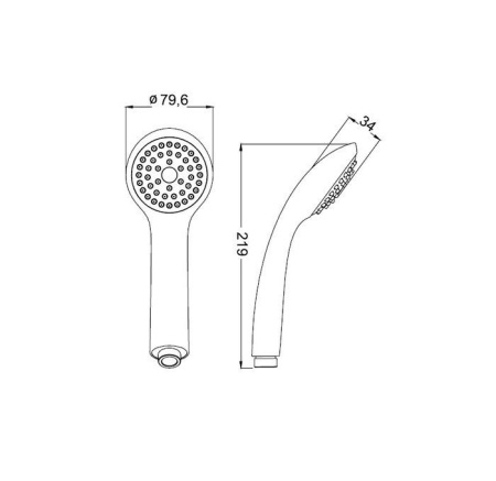 Лейка для душа 1F D 79,6 мм IDDIS A11011