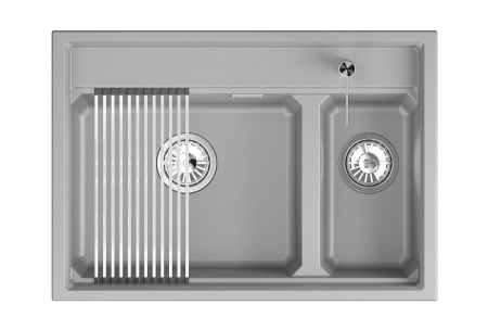 Мойка для кухни Granula Kitchen Space 7302i алюминиум, 73х51 см, прямоугольная