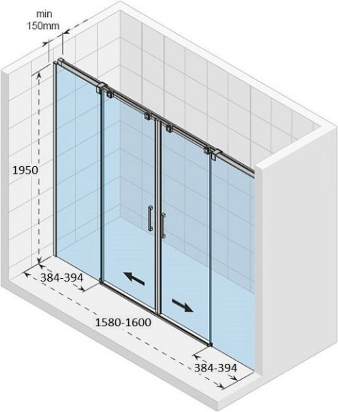 Душевая дверь Riho Ocean O115 160 GU0406100