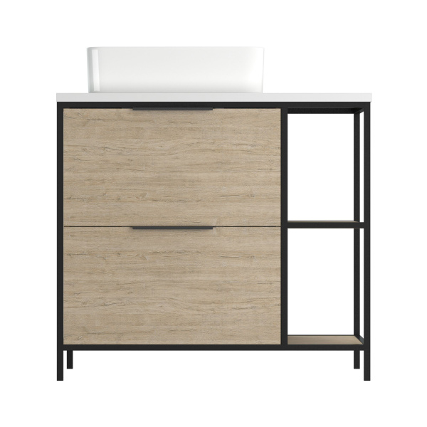 Тумба под раковину напольная Cersanit BOSQUET 80 для CREA 50 дуб, 63012