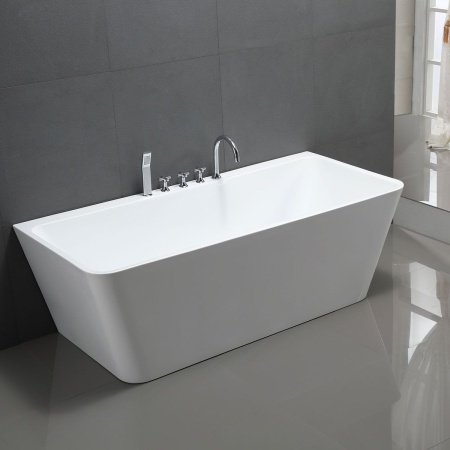 Ванна акриловая Vincea VBT-425-1700 1700*800*600, цвет белый, слив-перелив в комплекте, хром