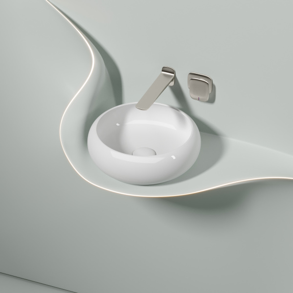 Умывальник Ceramicanova чаша накладная овальная (цвет Белый Матовый) Element 600x380x138мм